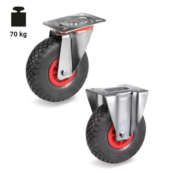 TR-82AF-NL-Ruedas con soportes para cargas ligeras